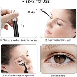 4-Pair Magnetic Eyelashes & Eyeliner Kit