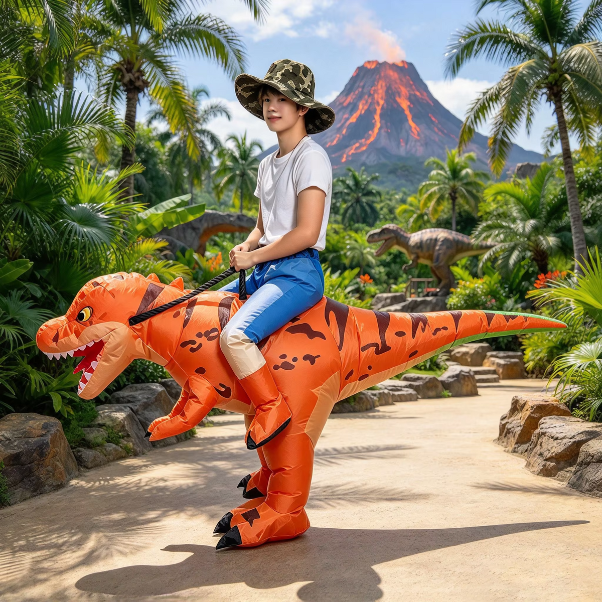 Kids Inflatable Ride-On T-Rex Costume π¦ | Fun Blow Up Dino Outfit