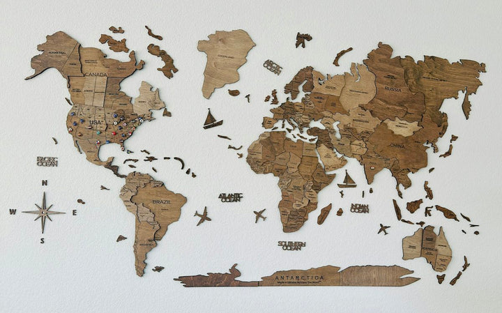 a map of the world made out of wood — illustrative stock photo