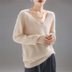 2025 Cozy 100% Merino Wool Sweater | Soft Loose Knit Pullover