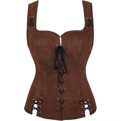 Women's Pirate Lace-Up Corset Vest