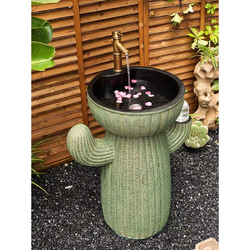 Adorable Cactus Outdoor Washbasin for Small Balconies & Gardens