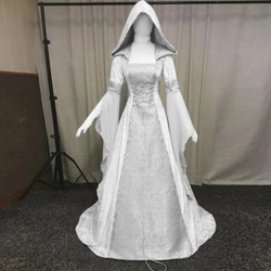 Women’s Medieval Hooded Cosplay Dress 🌹 | Retro Fantasy Gown