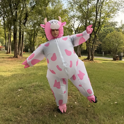 Hilarious Inflatable Pink Cow Costume | Funny Party & Festival Outfit