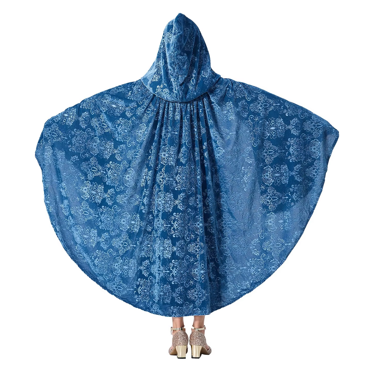 Girls Medieval Princess Dress & Hooded Cloak Set | Elf Queen Costume